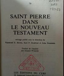 SAINT PIERRE DANS LE NOUVEAU TESTAMENT